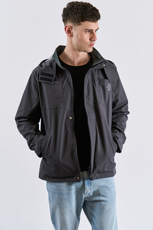 Campera Tech Gris Topo