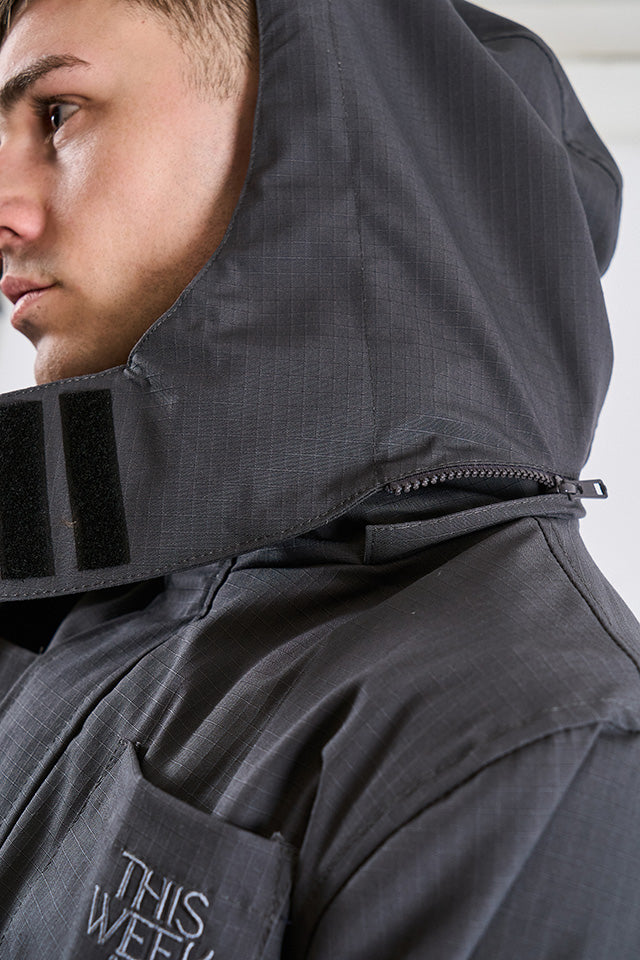 Campera Tech Gris Topo
